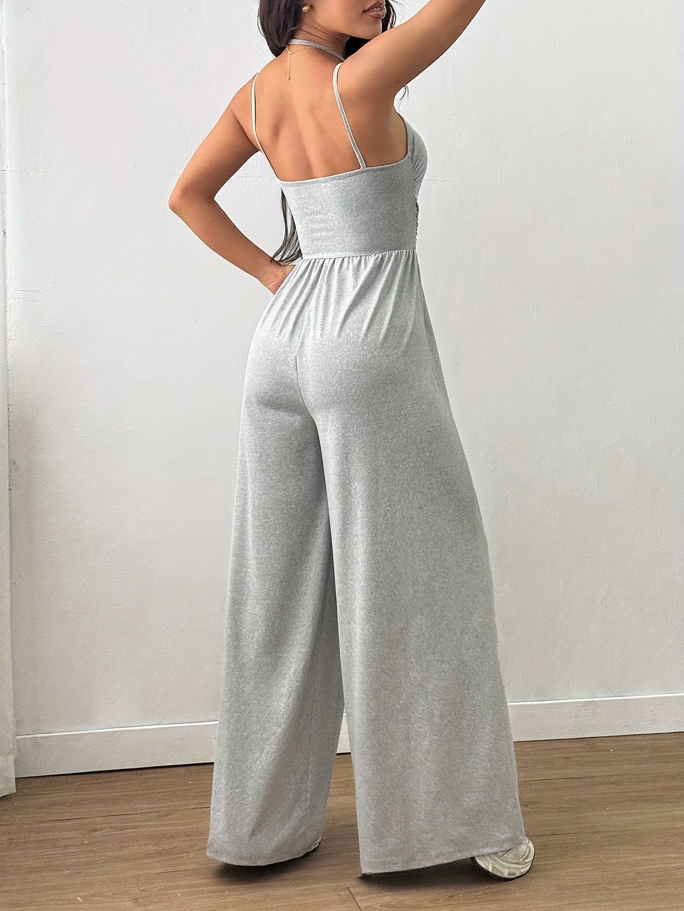 Off-Shoulder Ruched Jumpsuit