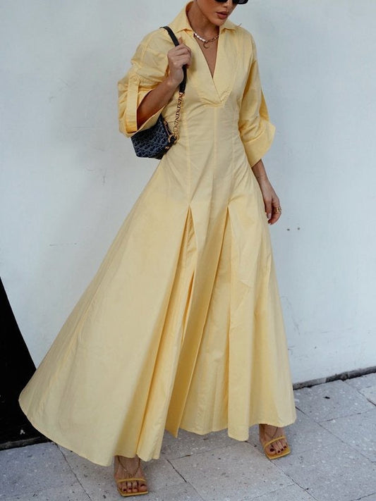 Vivienne Pleated Shirt Dress