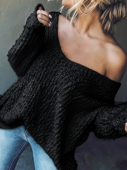 The Santa Monica Apparel™ | Strapless Hollow-Knit Sweater