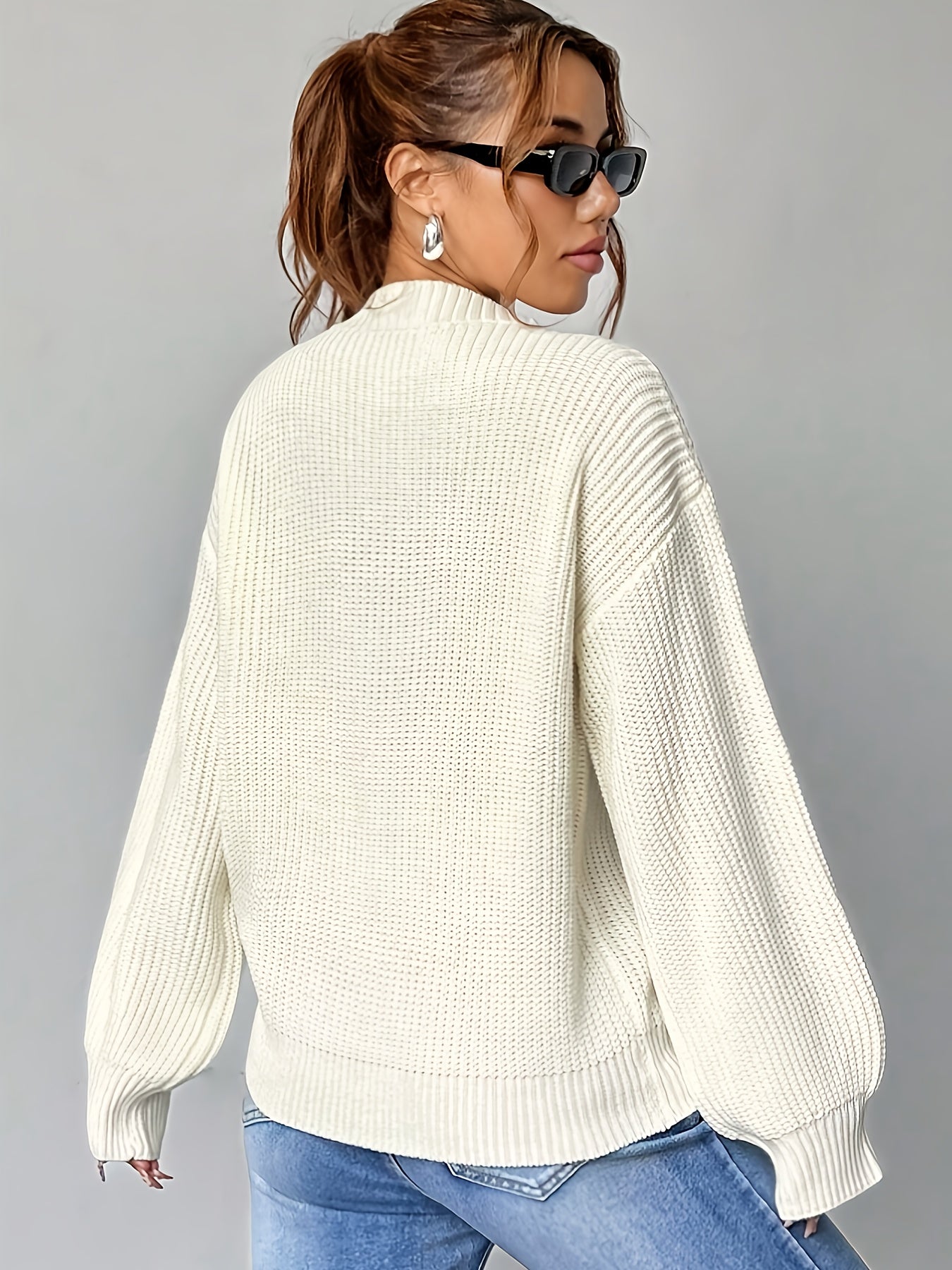 The Santa Monica Apparel™ | Elegant Deep V-Neck Sweater