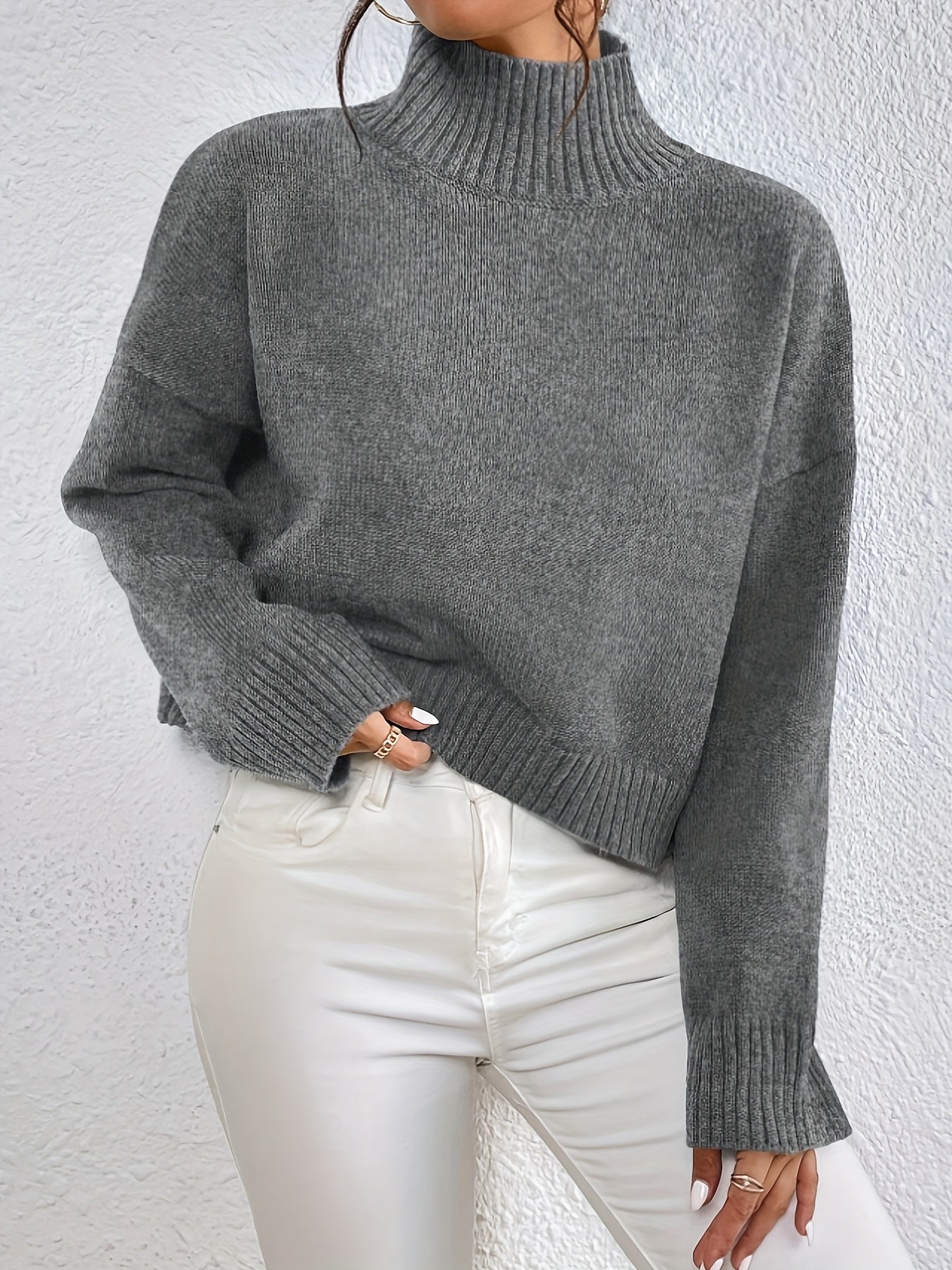 The Santa Monica Apparel™ | Sleek Stand-Collar Sweater