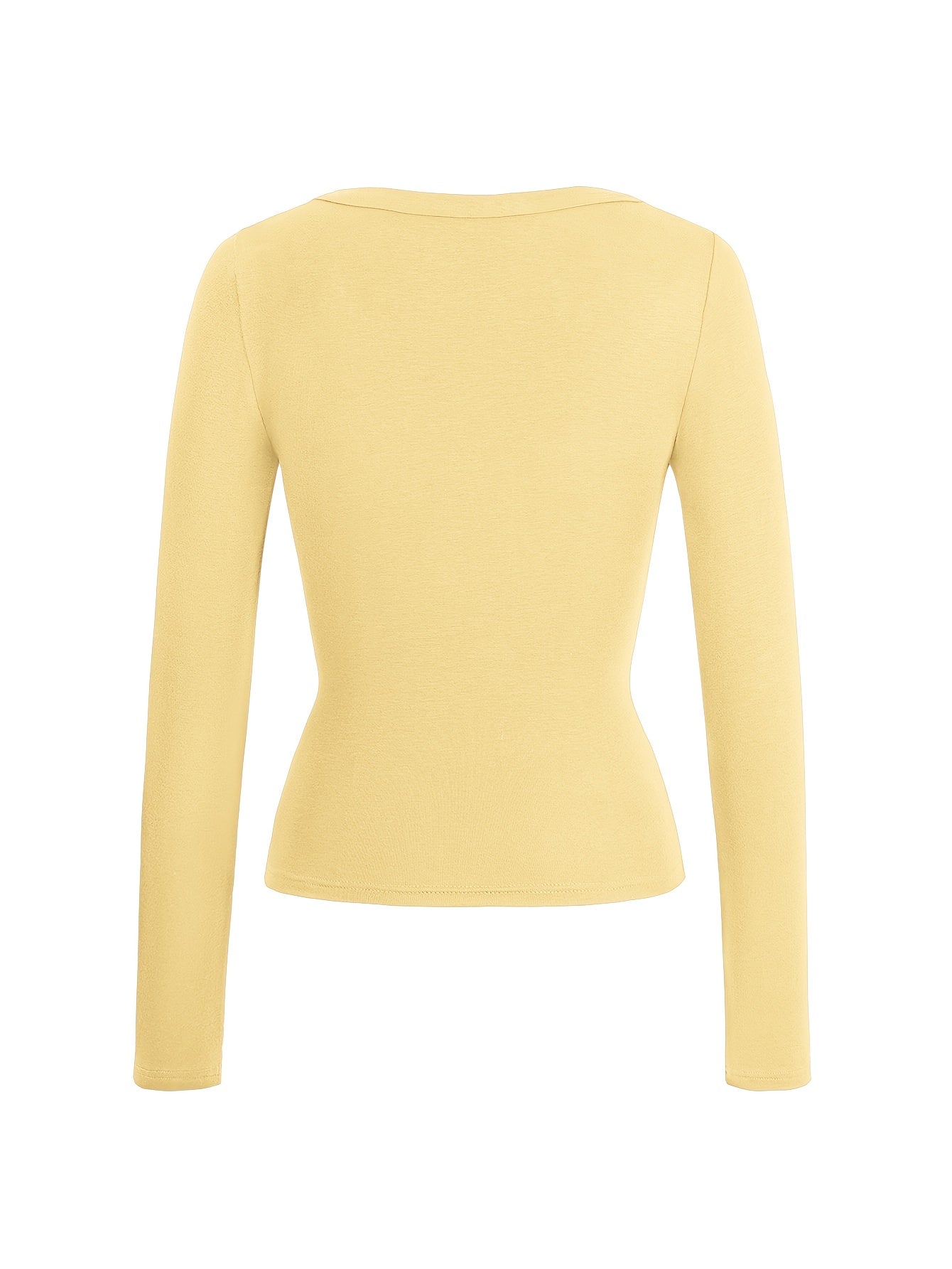 The Santa Monica Apparel™ | Sleek V-Neck Long-Sleeve Top