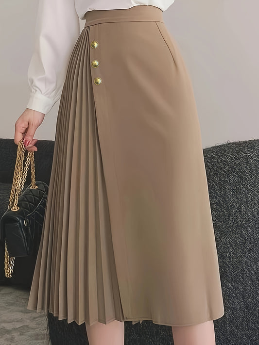 Pleated Midi Skirt
