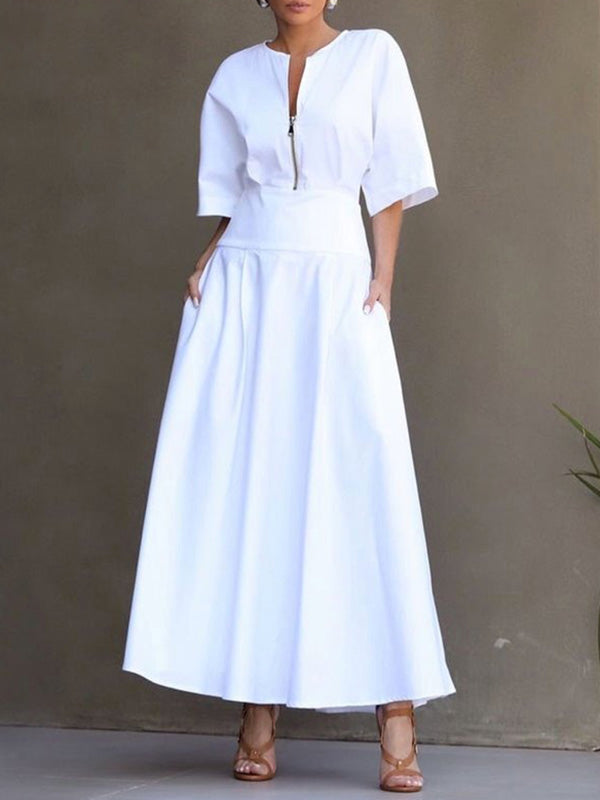 Colette Zipper Maxi Dress