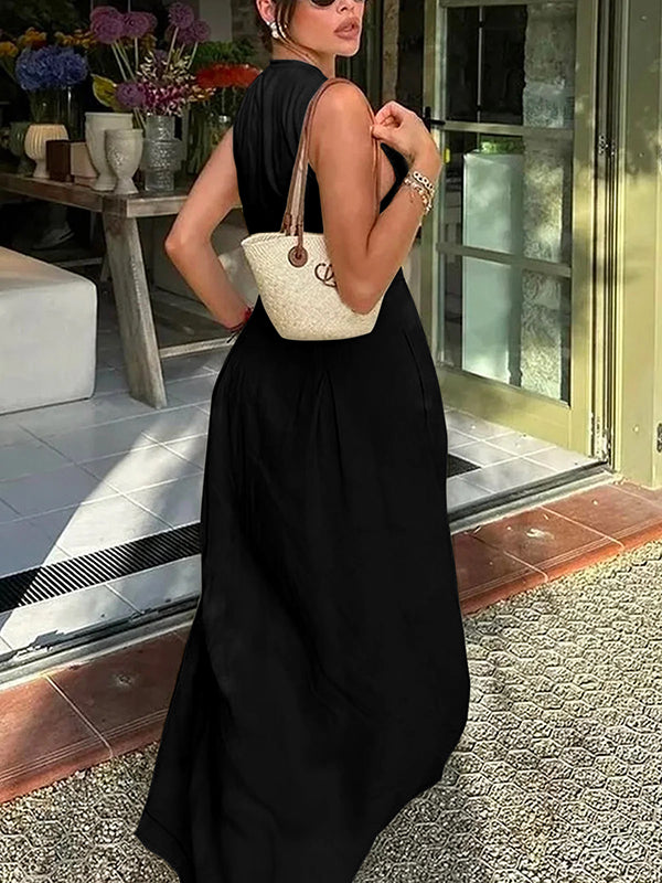 Celine Pleated Maxi Dress