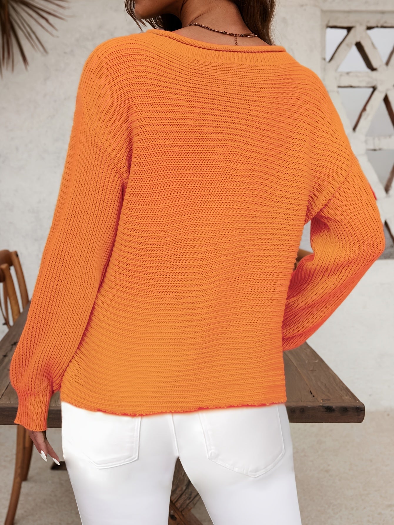 The Santa Monica Apparel™ | Off-Shoulder Lantern-Sleeve Sweater