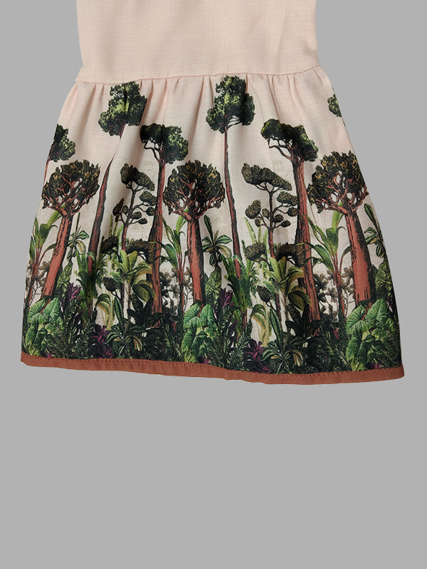 Amara Leaf-Print Maxi Dress