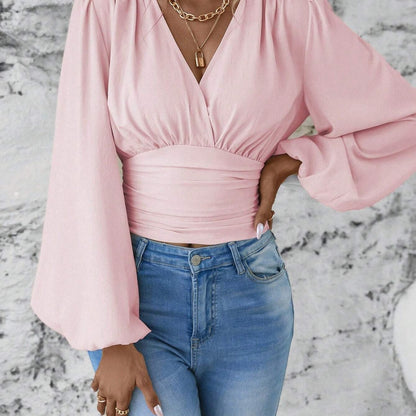 The Santa Monica Apparel™ | Classic V-Neck Blouse