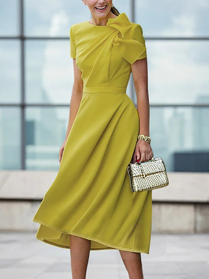 Valencia Pleated Evening Dress