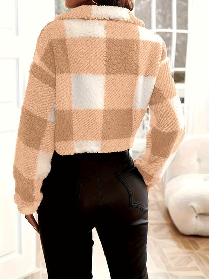 Plaid Teddy Jacket
