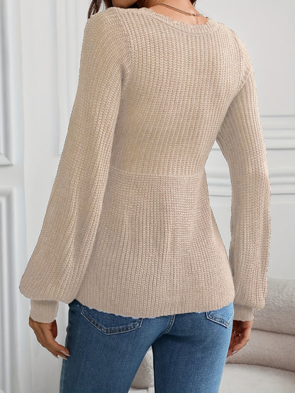 The Santa Monica Apparel™ | Drawstring V-Neck Sweater