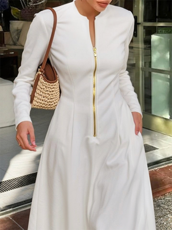 Renée Zipper Maxi Dress