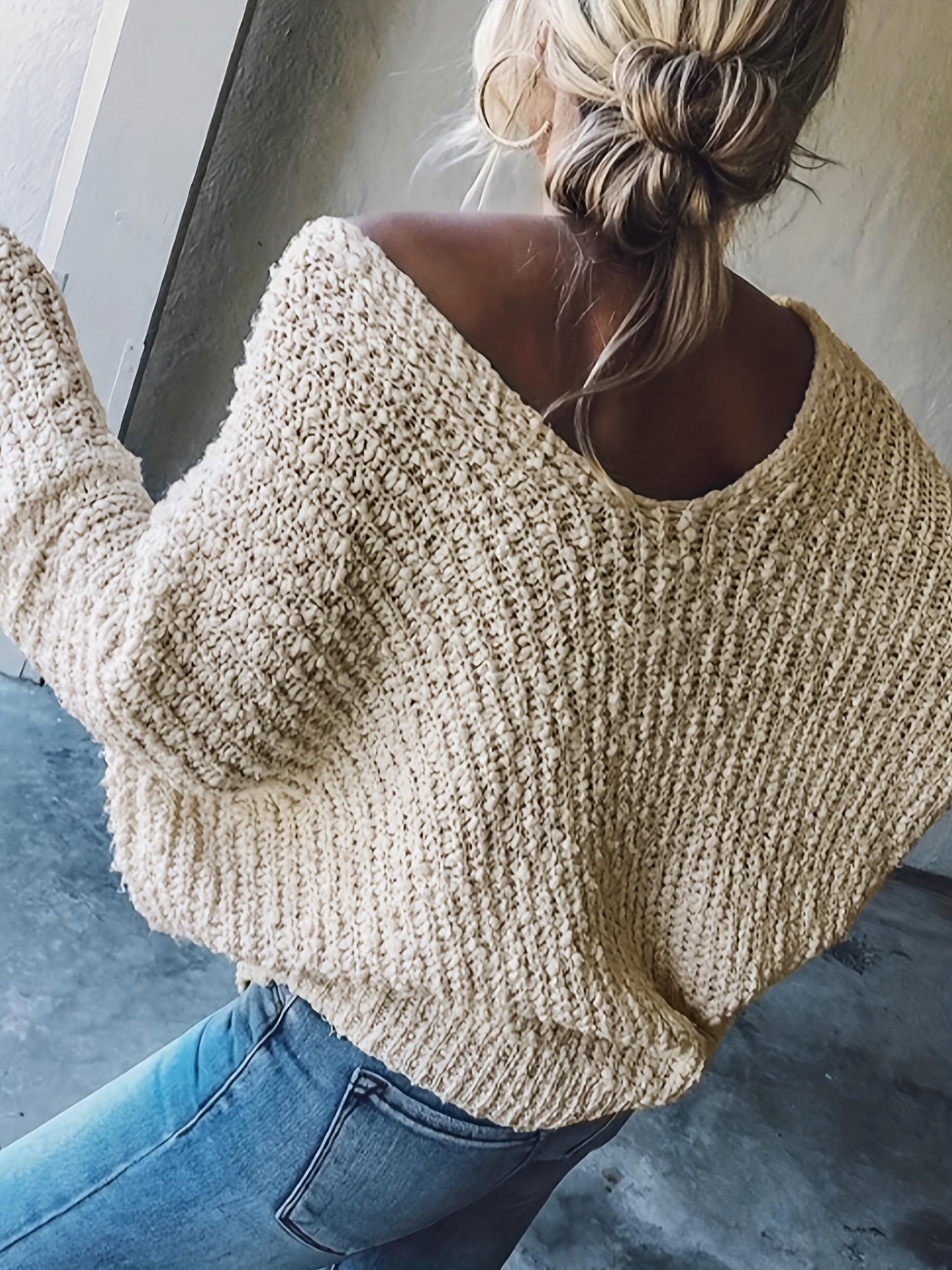 The Santa Monica Apparel™ | Strapless Hollow-Knit Sweater