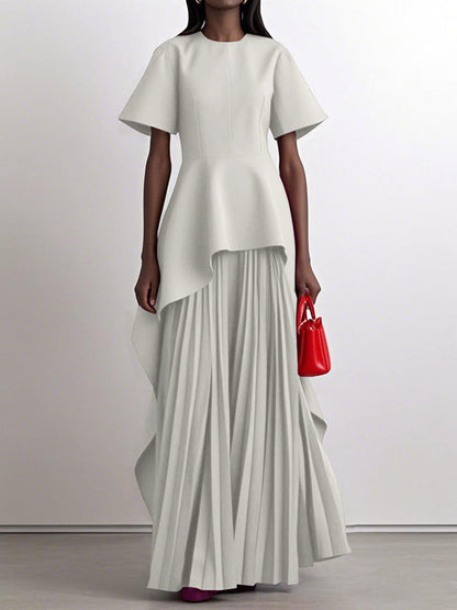 Clara Pleated Maxi Dress