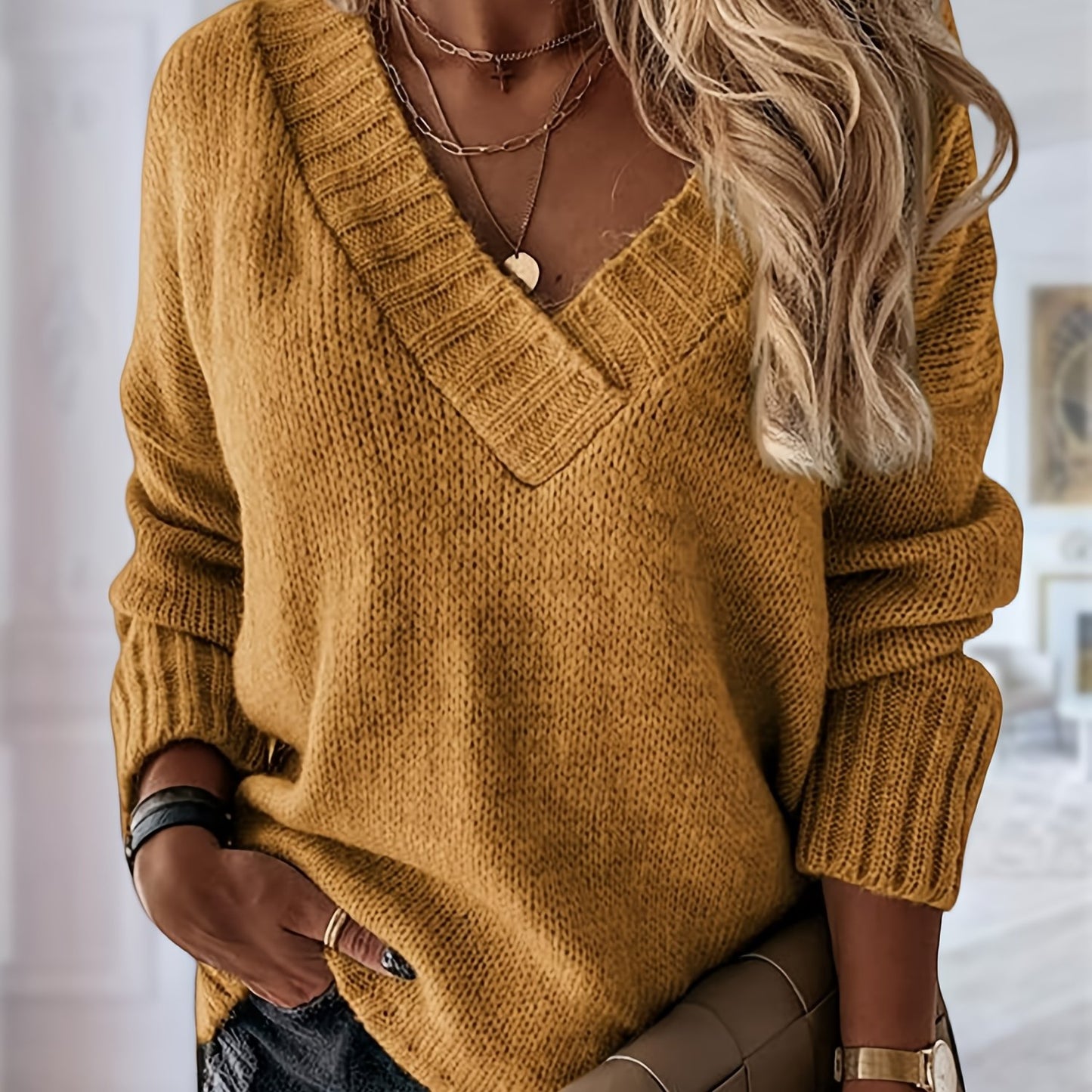 The Santa Monica Apparel™ | Classic V-Neck Sweater