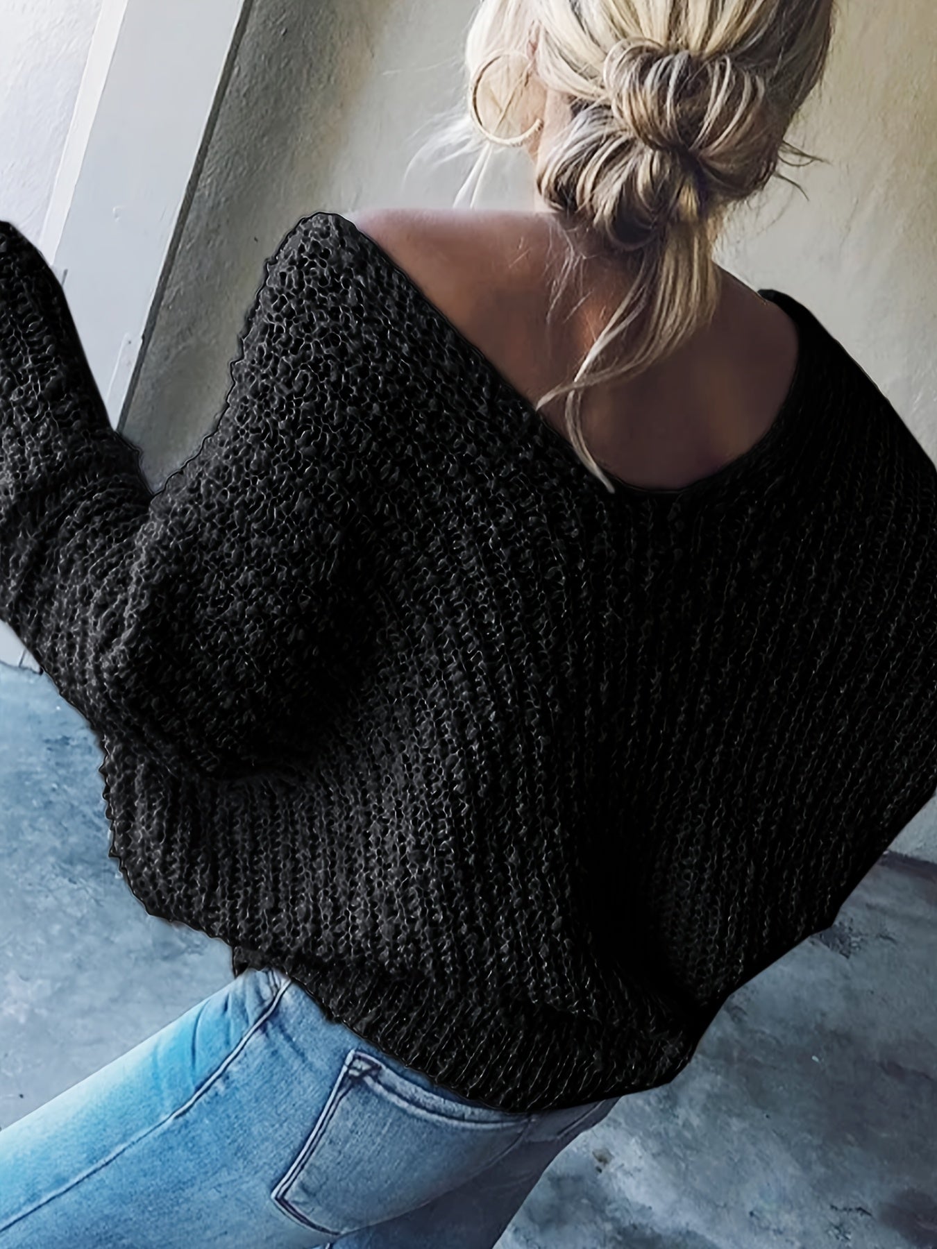 The Santa Monica Apparel™ | Strapless Hollow-Knit Sweater