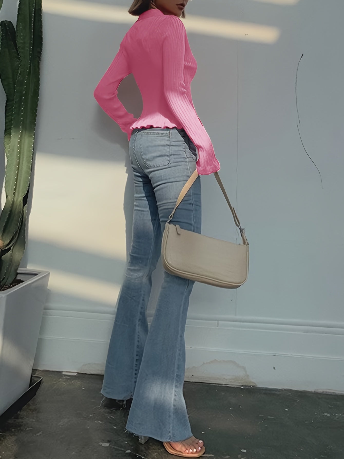 The Santa Monica Apparel™ | Elegant V-Neck Button Sweater