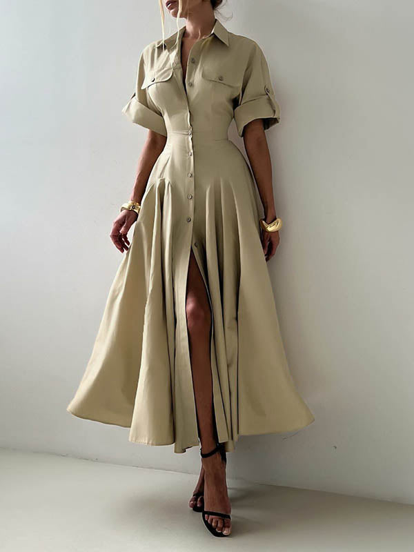Margot Lapel Shirt Dress