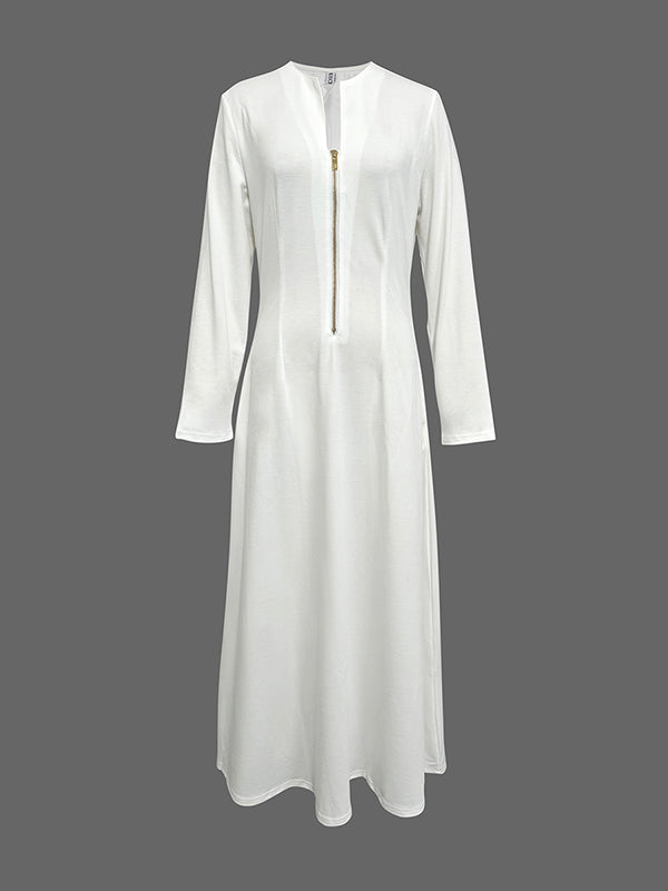 Renée Zipper Maxi Dress