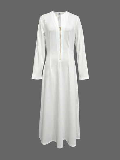 Renée Zipper Maxi Dress